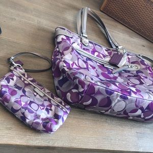 Coach Purse & Wristlet bundle